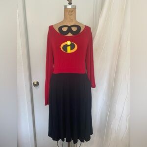 Torrid/ Disney /Pixar Red and Black Long Sleeve “incredibles” costume Dress
